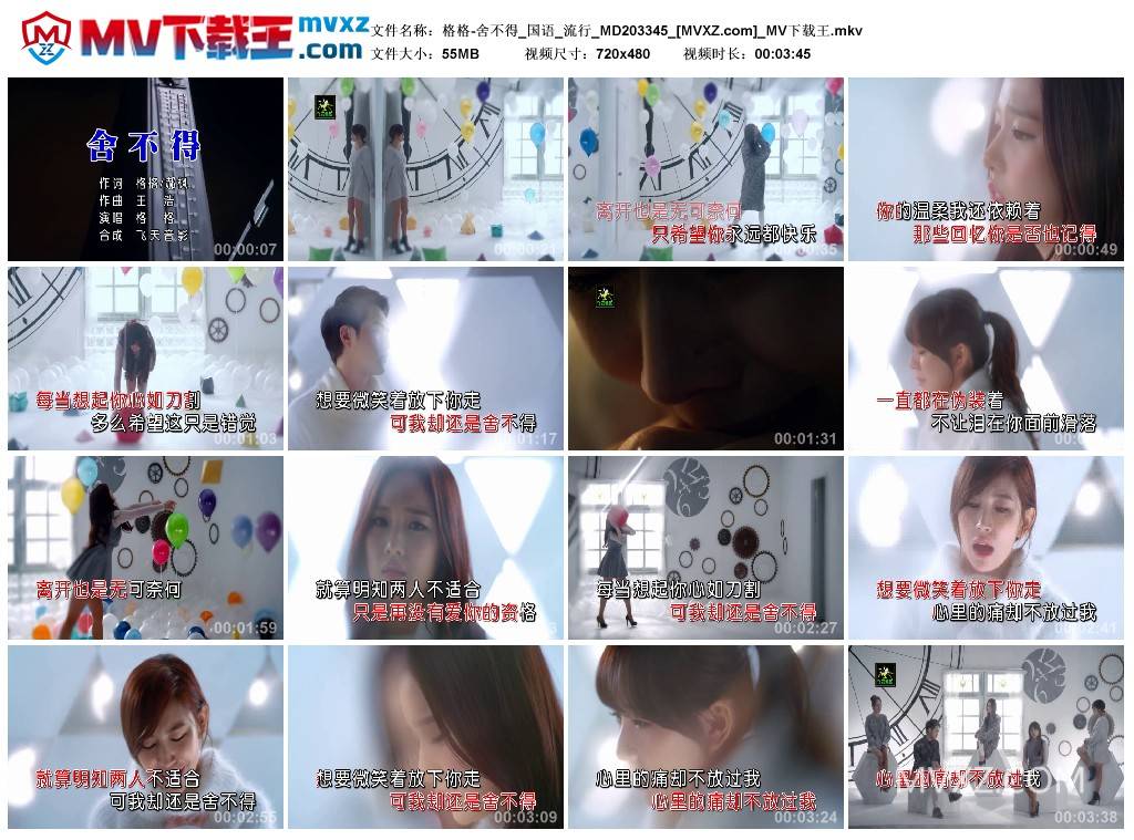 格格-舍不得_国语_流行_MD203345